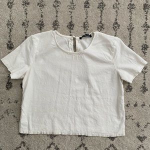 (MESSAGE TO BUY) rare white linen top from brandy